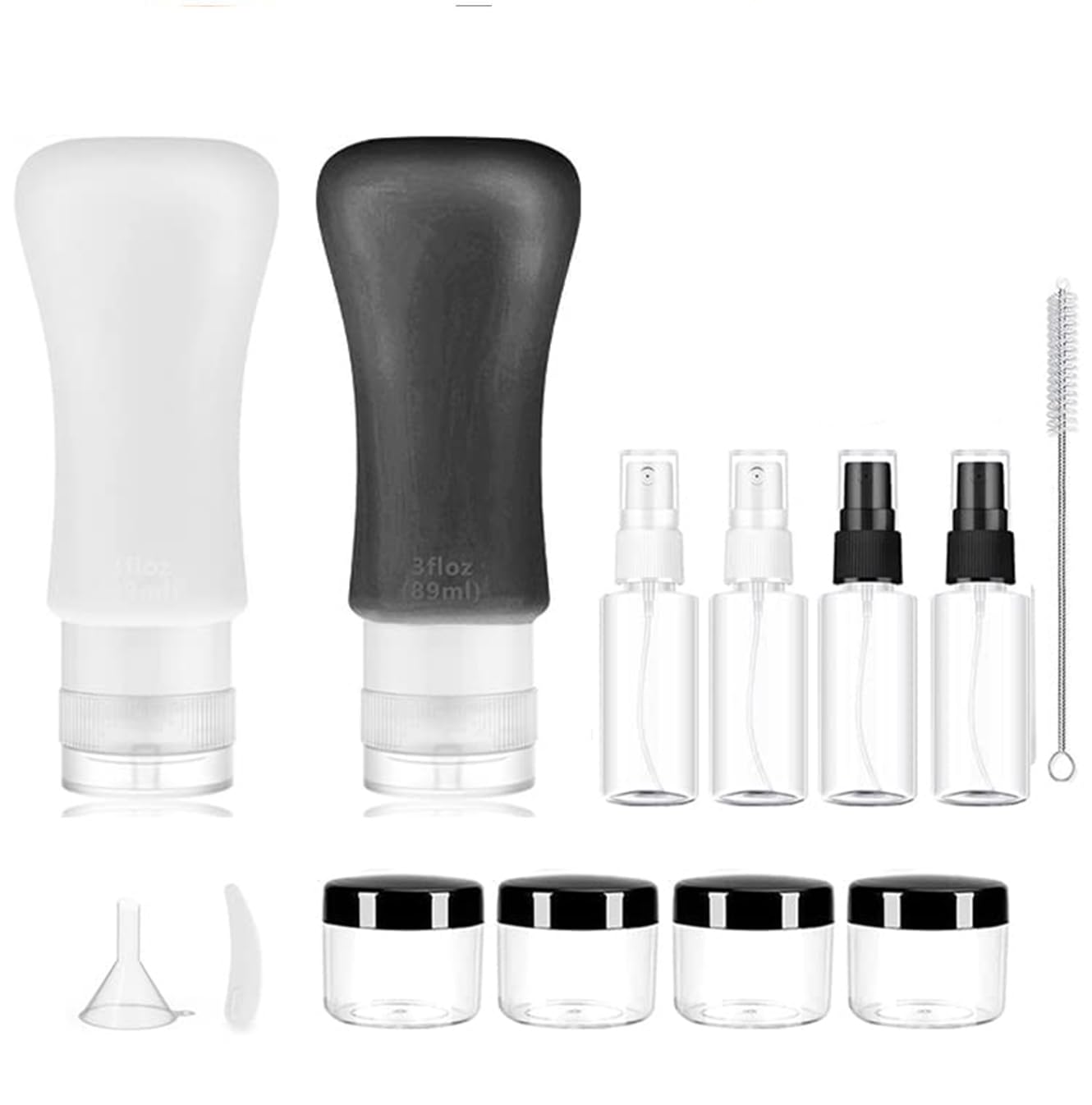 18 Pack Travel Bottles,3Oz 2Oz Leak Proof Travel Accessories Toiletries,Travel Shampoo And Conditioner Bottles,Perfect For Busin