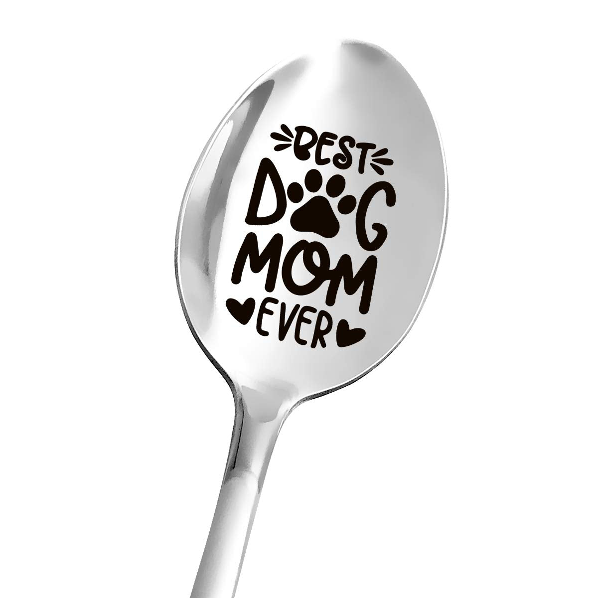 Best Dog Mom Gifts - Best Dog Mom Ever Spoon - Funny Mom Spoon Engraved - Tea Coffee Spoon - Dog Lovers Gifts - Mother'S Day/Bir