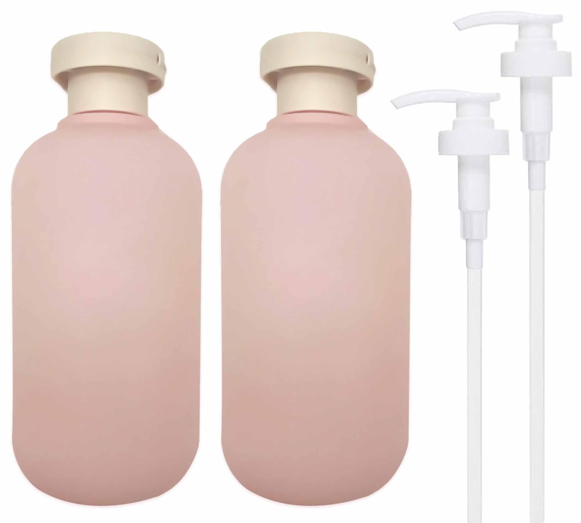 TMXAOK 2 Pieces Squeeze Bottles with Flip Cap, Large Empty Refillable Plastic Leak Proof Travel Bottles Travel Accessories for S