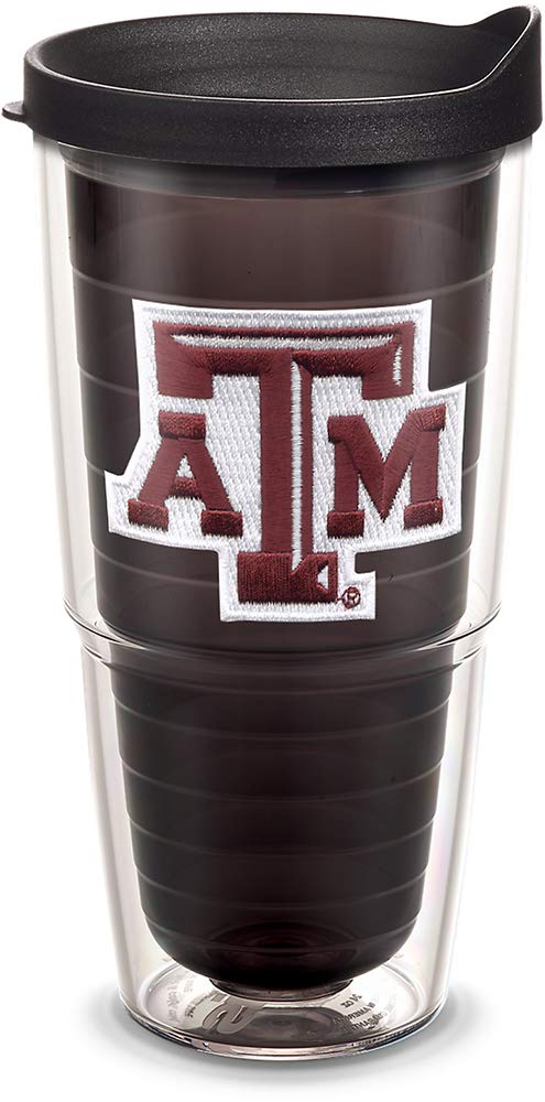 Tervis Made In Usa Double Walled Texas A&M University Aggies Insulated Tumbler Cup Keeps Drinks Cold & Hot, 24Oz, Primary Logo -