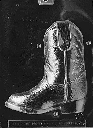 Grandmama'S Goodies K075A & B 3D Cowboy Boot - 2 Pc Chocolate Candy Soap Mold With Exclusive Molding Instructions