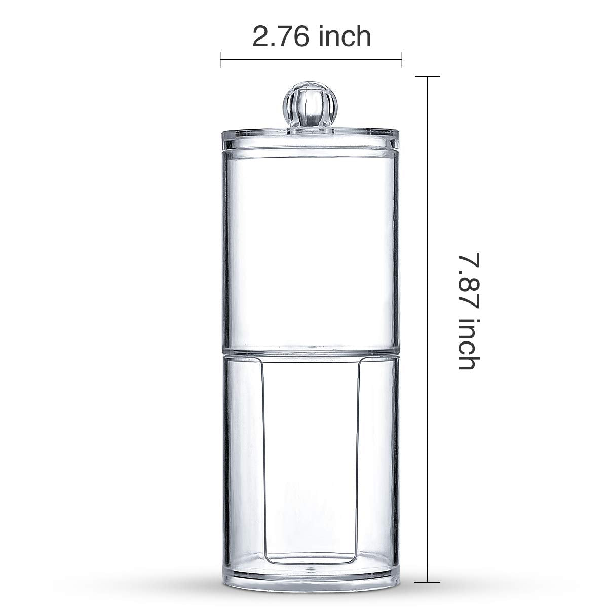 Sheechung Qtip Holder Dispenser Set - Apothecary Jars Bathroom Clear Plastic Acrylic For Cotton Balls,Cotton Swabs,Q-Tips,Cotton