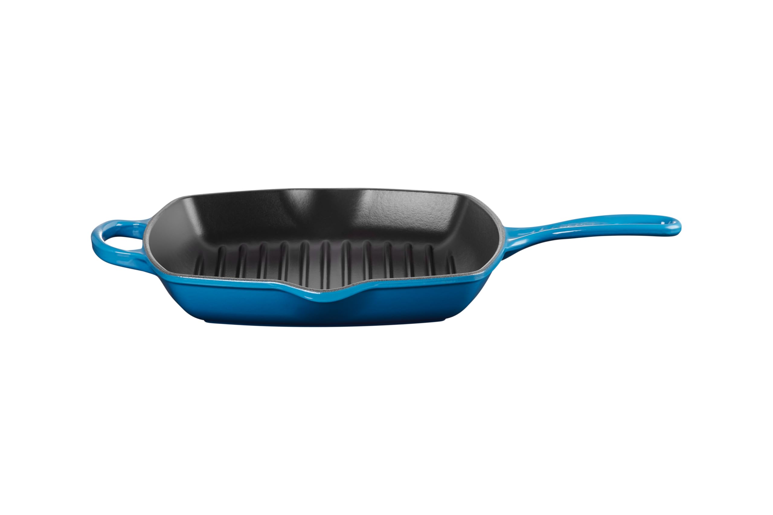 Le Creuset Enameled Cast Iron Signature Square Skillet Grill, 10.25, Marseille