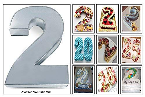 Small Number Two 2 Wedding Birthday Anniversary Cake Baking Pan / Tin 10'' X 8''