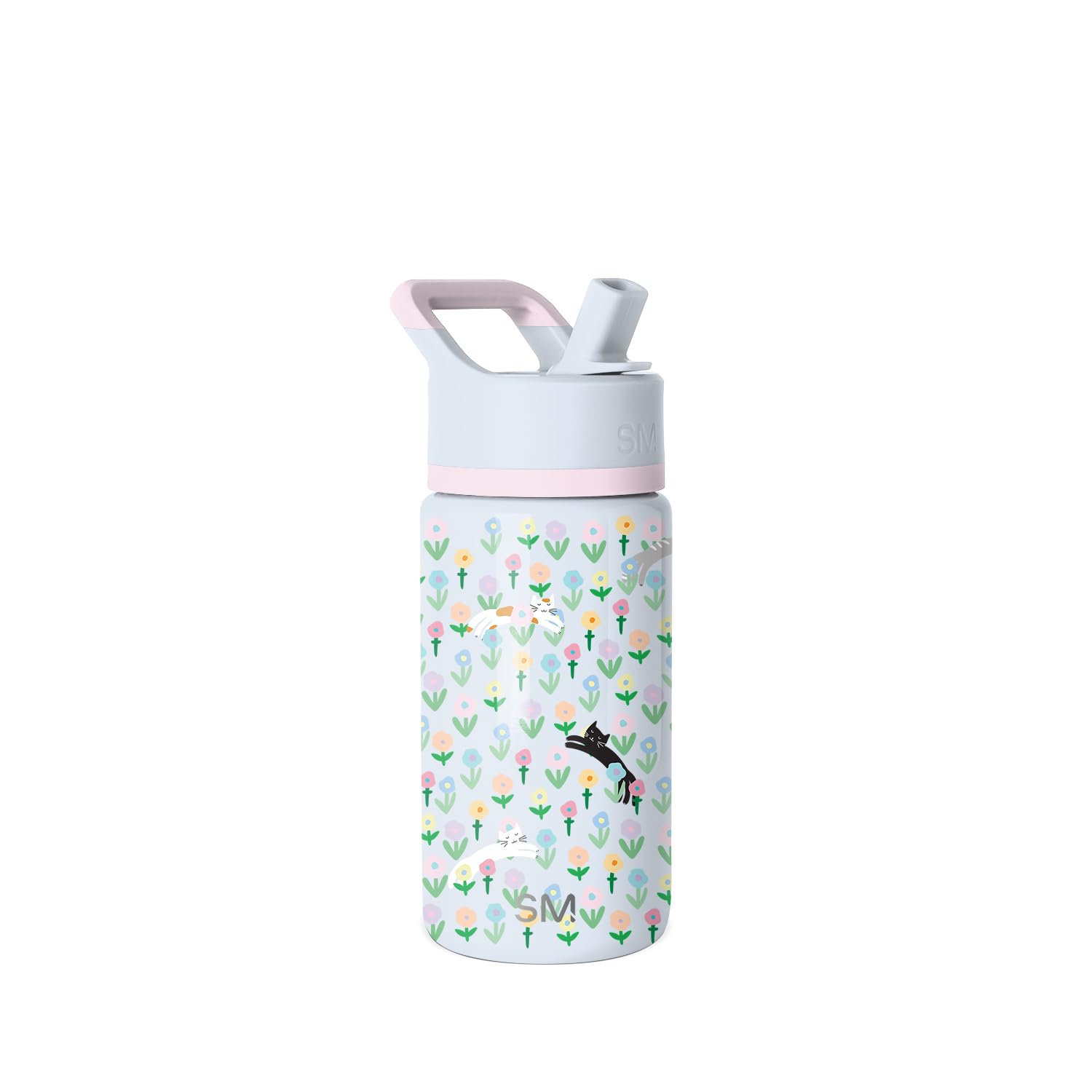 Simple Modern Kids Water Bottle with Straw Lid | 14oz Insulated Stainless Steel Kids Tumbler & Spill Proof Toddler Cup for Schoo