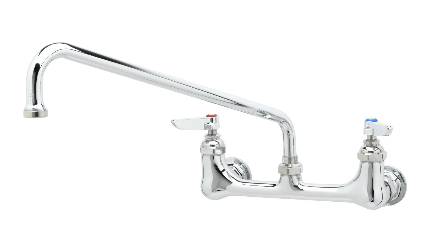 T&S Brass B-2299 Double Pantry Faucet, Wall Mount, 8-Inch Centers, 14-Inch Swing Nozzle, 1/2-Inch Npt Female Inlets