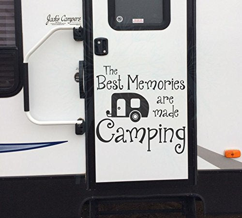 The Best Memories Are Made Camping Rv Decals - Vinyl Camper Decals - Outdoor Decals For Rv Trailers - Rv Camper Decals Sayings F