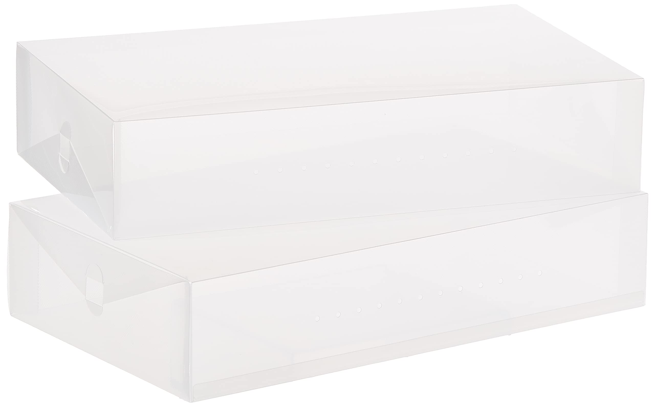 Whitmor Clear Vue Boot Box - Heavy Duty Stackable Boot Storage - (Set Of 2)
