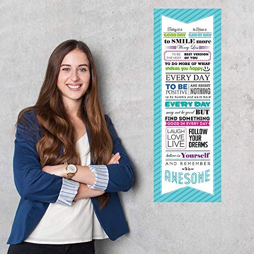 Today is a GOOD DAY to Have a Great DayMotivational Quote Poster for Office Staff College Athletes Teams School Classrooms and Home 14x40 in Inspirational Paper Poster Blue & White Made in the USA
