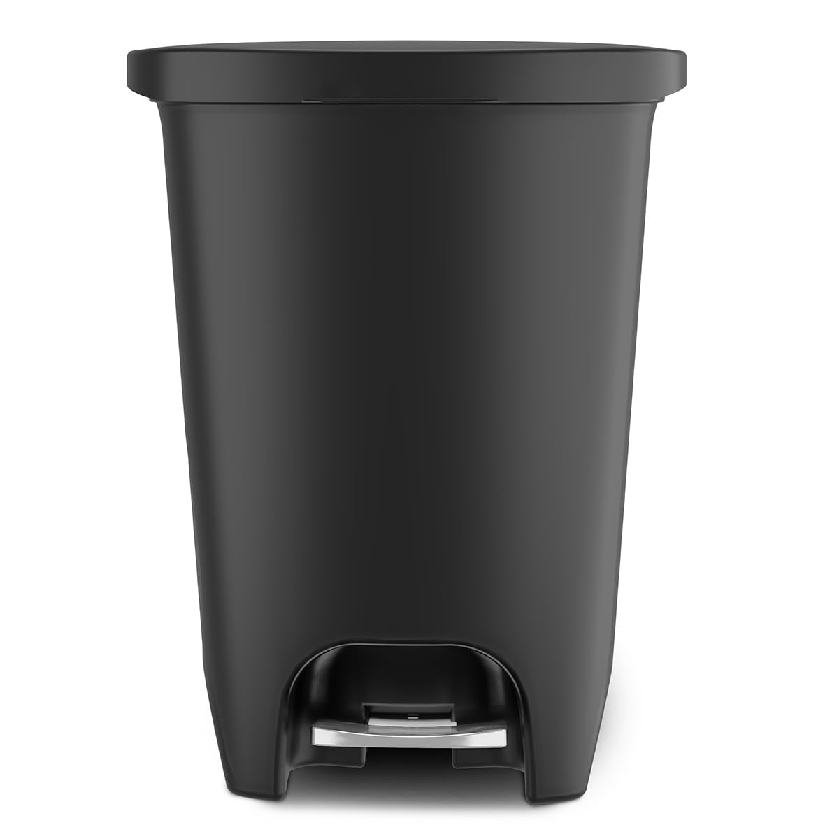 Glad 13 Gallon Trash Can - Plastic Kitchen Waste Bin With Odor Protection Of Lid, Premium Stainless Steel Step On Foot Pedal And