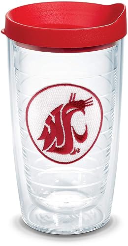Tervis Made in USA Double Walled Washington State University Cougars Insulated Tumbler Cup Keeps Drinks Cold & Hot  16oz  Logo