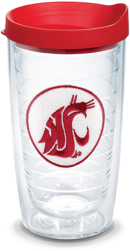 Tervis Made In Usa Double Walled Washington State University Cougars Insulated Tumbler Cup Keeps Drinks Cold & Hot, 16Oz, Logo