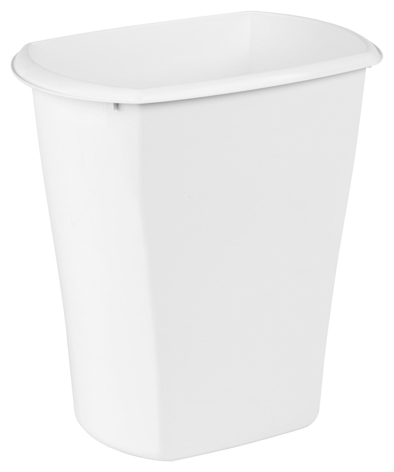 Sterilite 5.5 Gallon Rectangular Wastebasket, Open-Top, Medium Sized Trash Can For The Bathroom, Bedroom, Or Office, White, 6-Pa