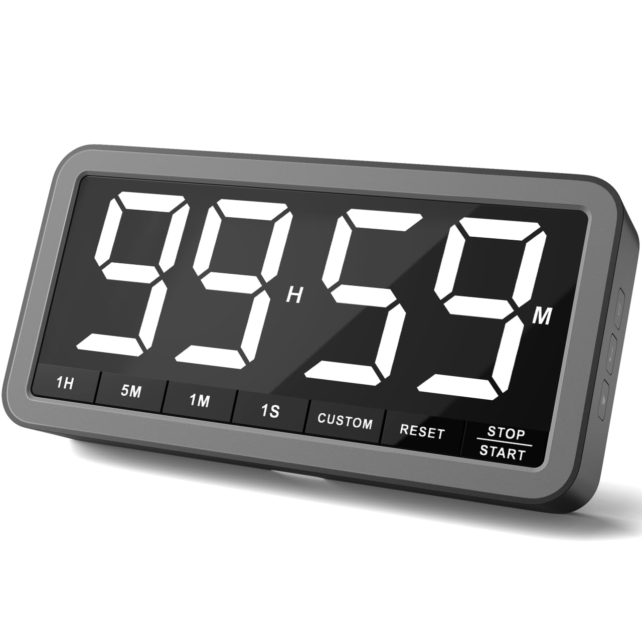 VOCOO Digital Kitchen Timer with 7.8    Extra Large Display, Magnetic LED with 3 Brightness, 4 Alarms and 3 Volume Levels, Batte