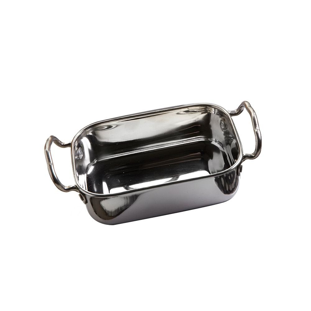 American Metalcraft Mrps55 Mini Roasting Pan, Stainless Steel, 26 Oz. Capacity, 2'' H, 5-1/2'' W, 5-1/2'' L