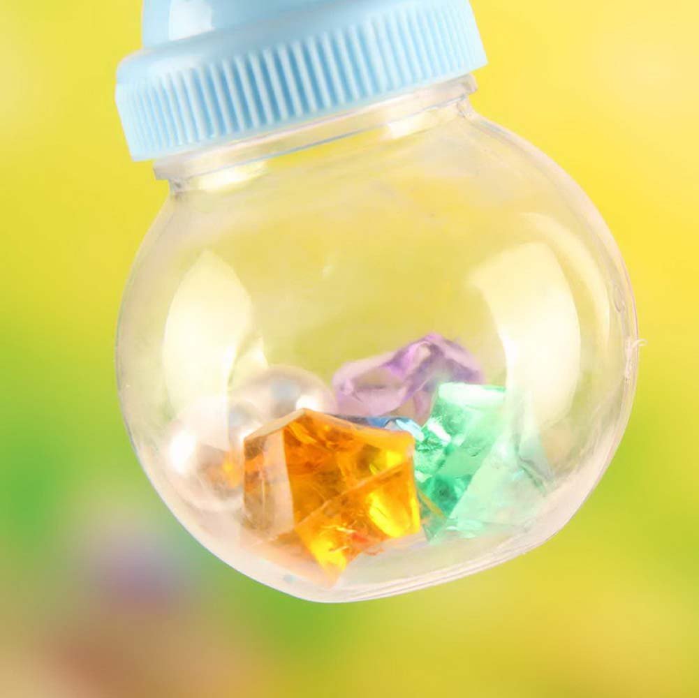 Babies Bloom Baby Shower Favor Candy Bottles, Baby Favor Candy Bags, Baby Shower Candy Box Bottle Favor (Set of 12) (Pink Round