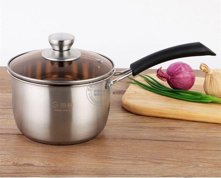 Arkit Ss Milk Pan | Lid Saucepan | Home Kitchen Restaurant Cooking | Tea Pot Cookware Gas| Milk Pan/Tea Pan/Sauce Pan/Milk Soup 
