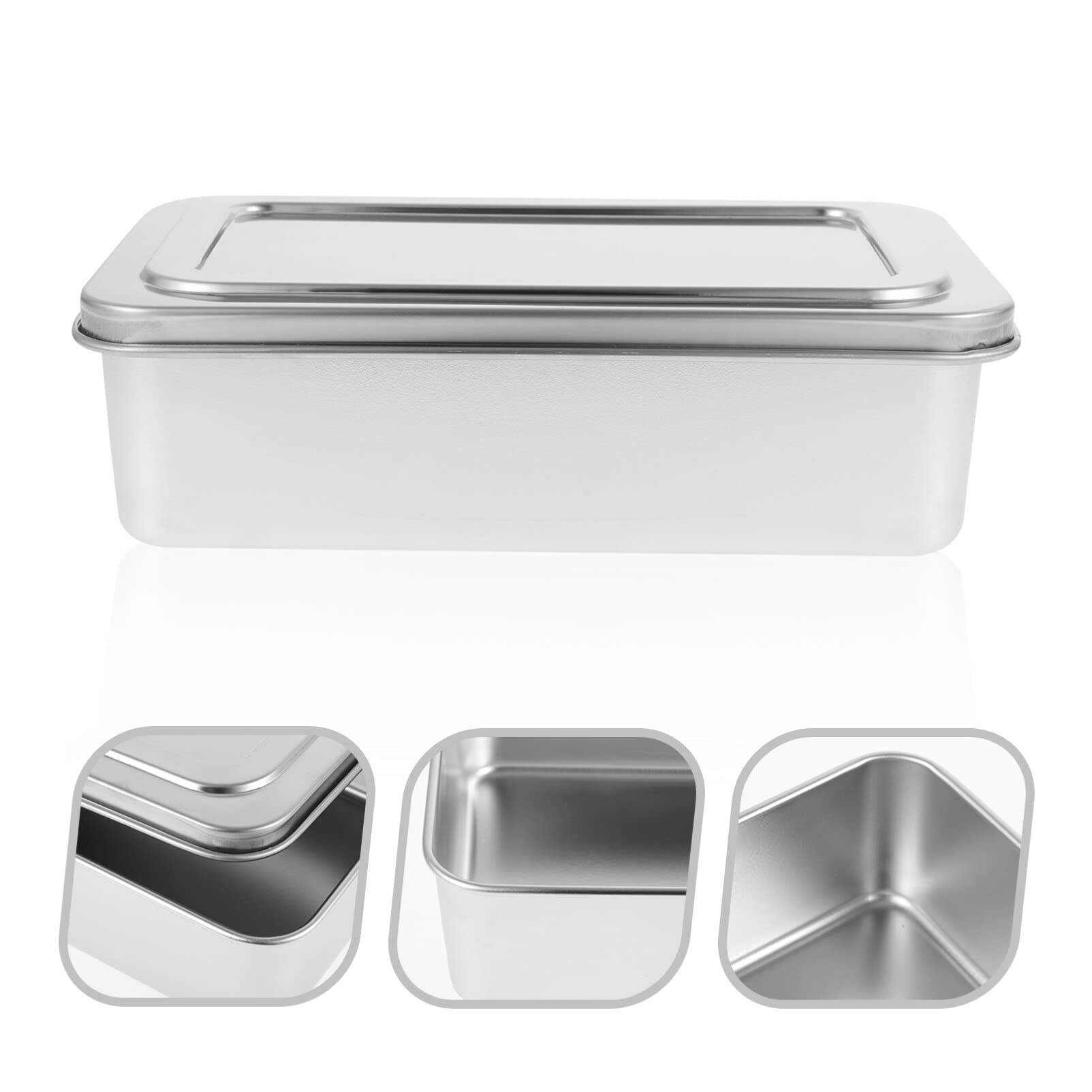 Upkoch Loaf Pan Bread Toast Box Mold Cake Baking Box Bread Baking Pan With Lid Cake Box Stainless Steel Baking Bread Box For Bak