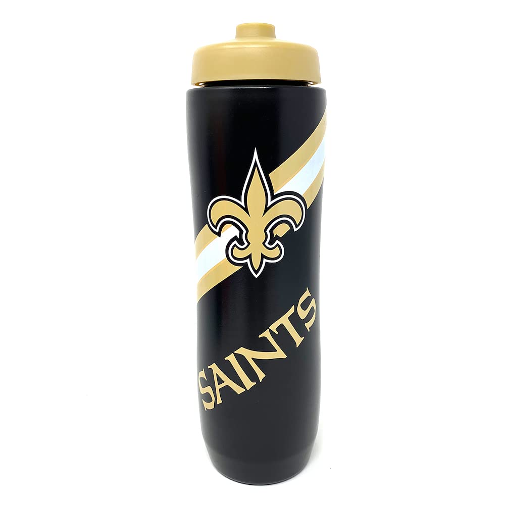 Party Animal NFL New Orleans Saints Squeezy Water Bottle