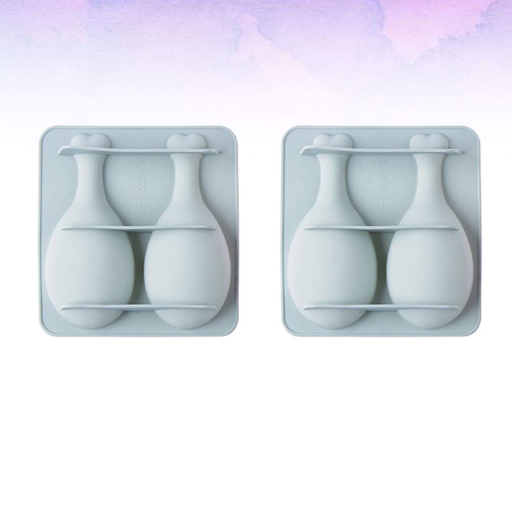 Yarnow Cook Mold 2Pcs Silicone Cake Mold Chicken Leg Shape Design Baking Tool For Chocolate Cake Cookie (Blue) Blue