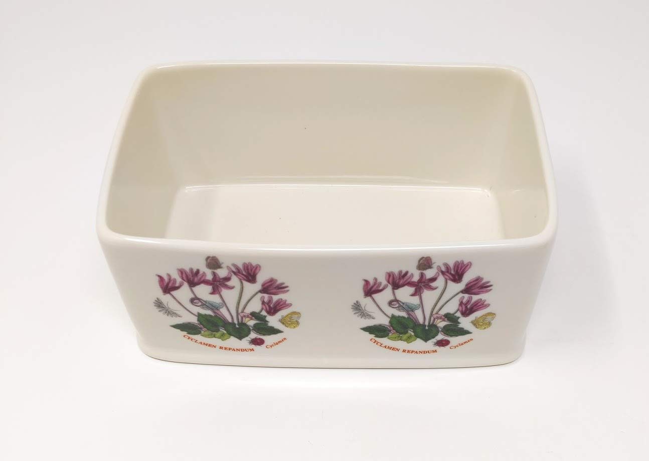 Portmeirion Botanic Garden 6'' Butter Keeper With Knob Lid | Assorted Floral Motifs | Porcelain | Dishwasher, Warm Oven, Microwa