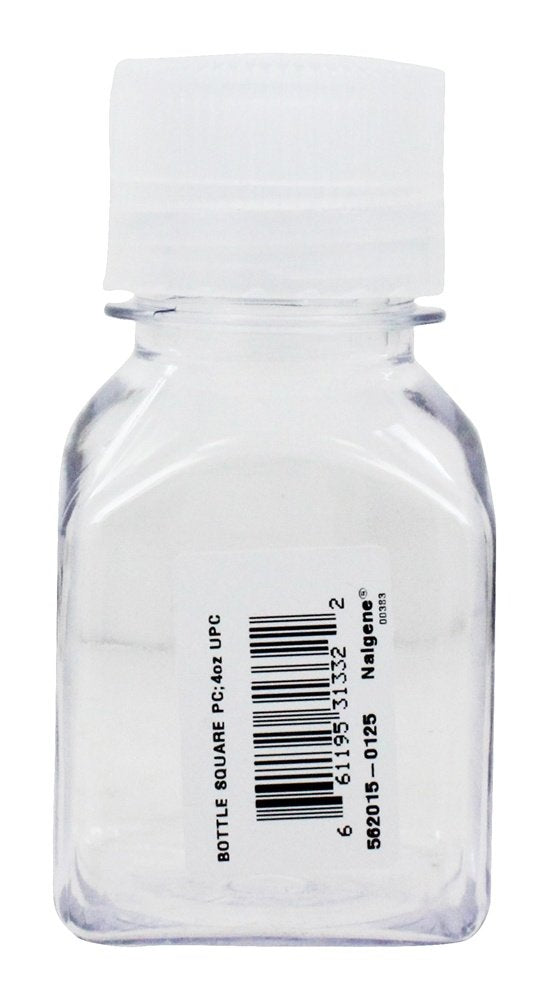 Nalgene - Transparent Lexan Square Storage Bottle - 4 Oz.