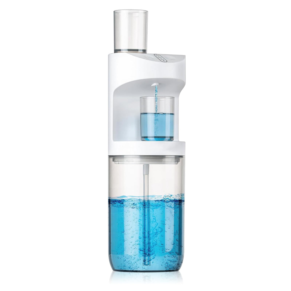 Fovvzdil Automatic Mouthwash Dispenser, 19.35Oz Touchless Electric Wall-Mounted & Countertop, Rechargeable Mouth Wash Dispensers