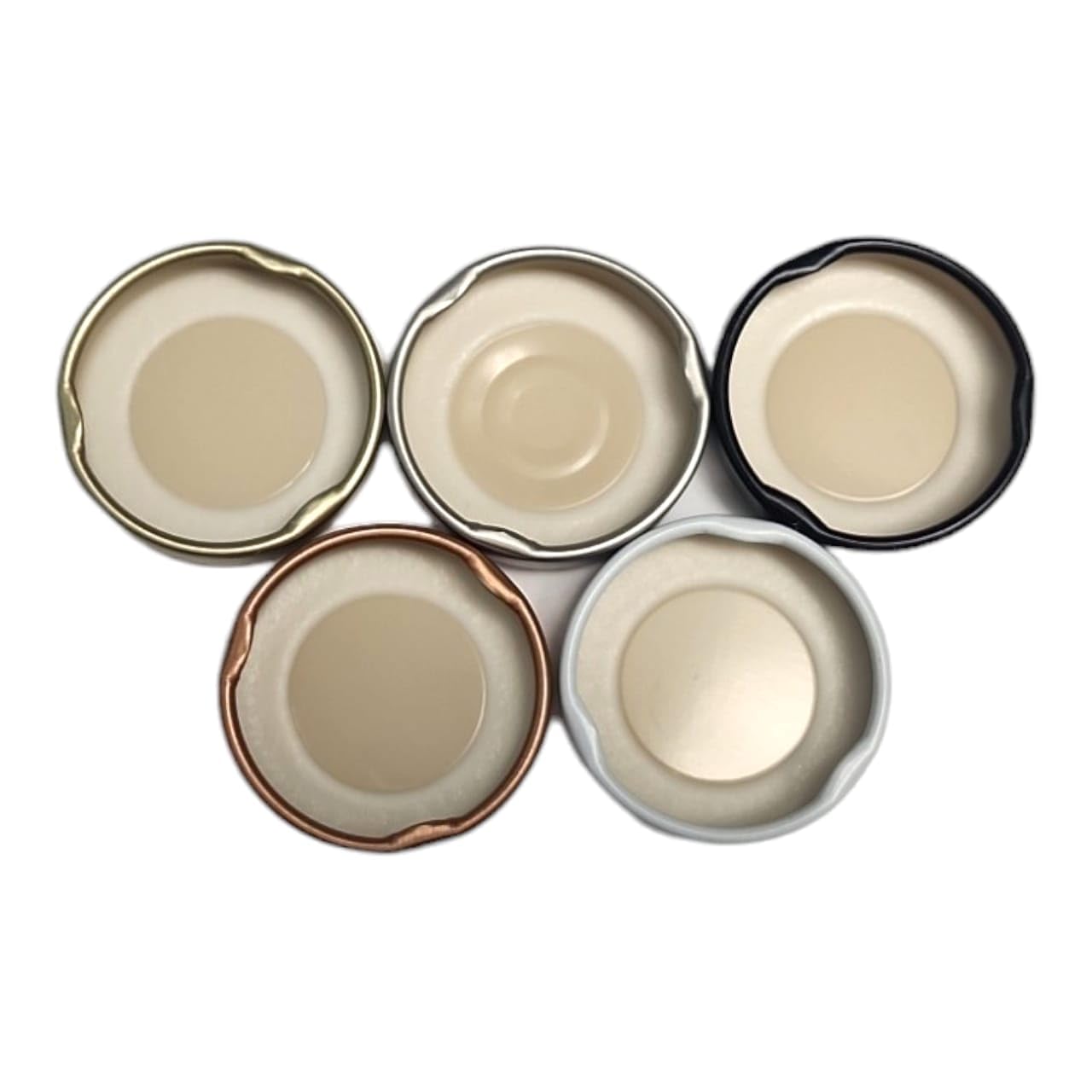 Nakpunar 24 Pcs Gold 38 Mm Glass Bottle Lids - 38Tw Lug Lids