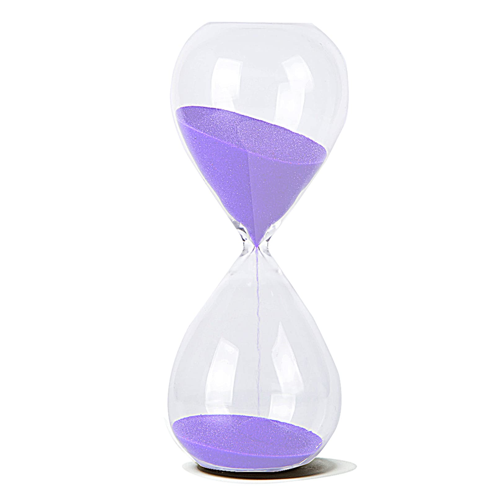Hourglass, Hovebeaty Hand-Blown Sand Timer Set For Time Management 15 Minutes Durable Glass Construction (15 Min, Purple)