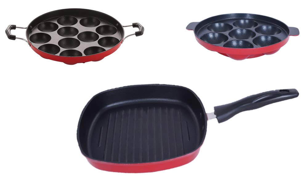 Nirlon Non Stick Kitchenware Cooking Utencil Combo Gift Set Of 3 Pieces (Ap7_Ap12_Gp24)