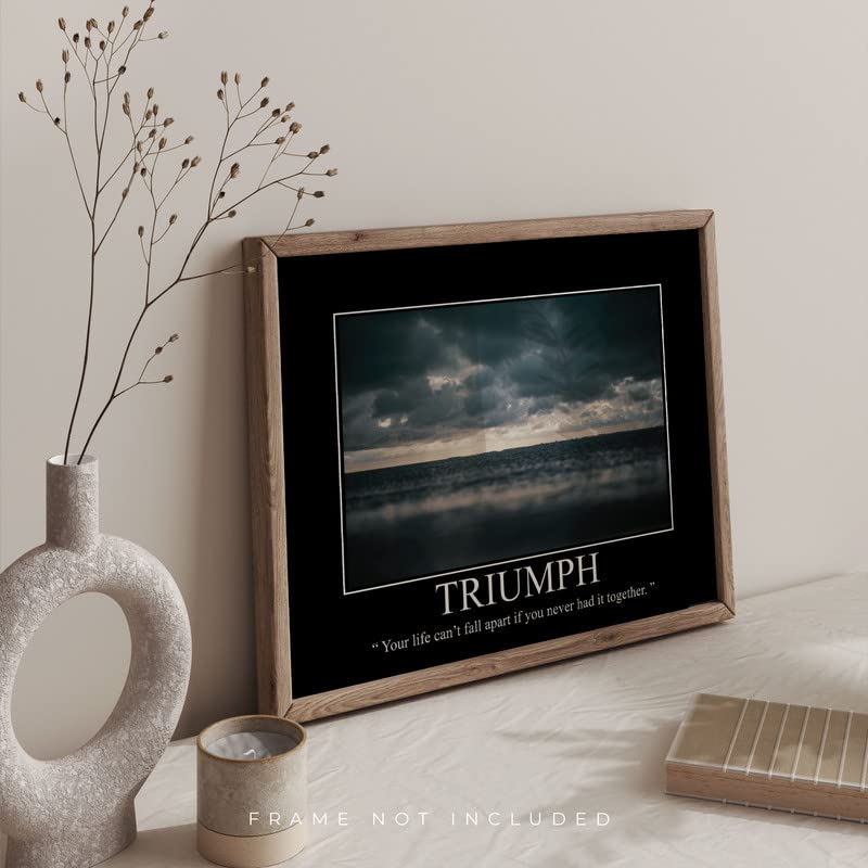 Inspirational Wall Art Co. Triumph Demotivational Poster, 11x14 Inch, Paper, Snarky Ironic Wall Decor, Unframed