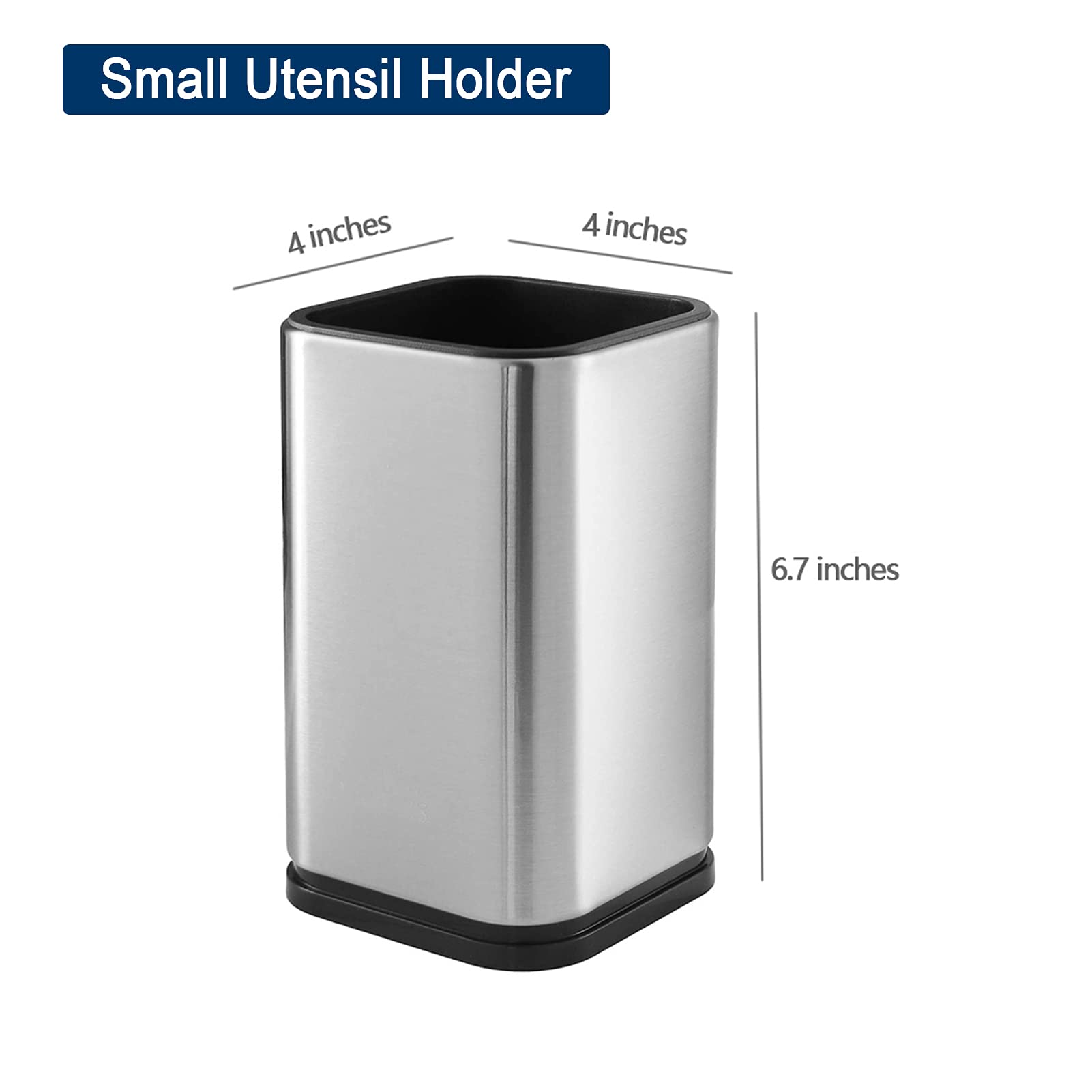Wskc Stainless Steel Kitchen Utensil Holder Caddy,4L X 4W X 6.7H