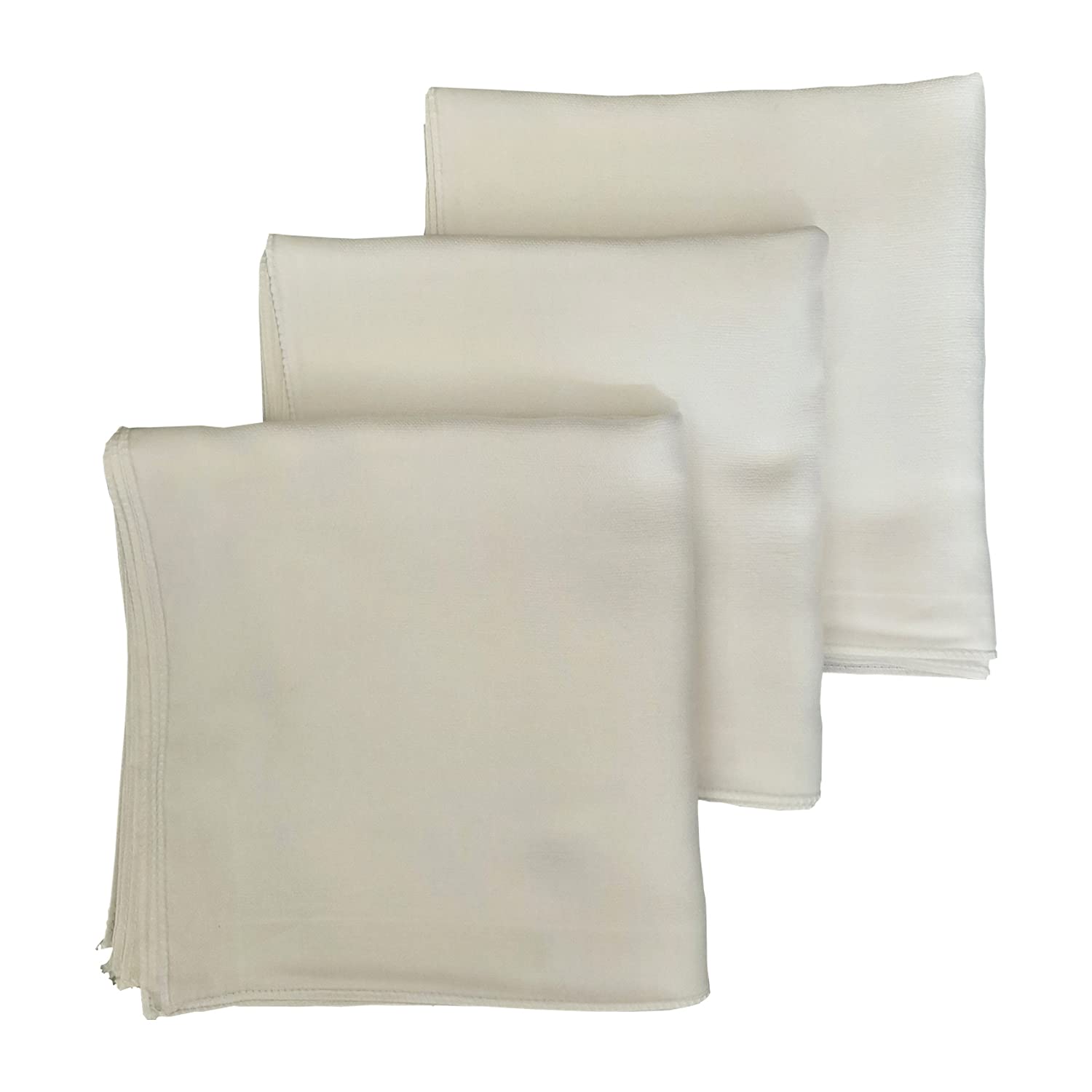 Angel-In-Moms [15 Packs] Natural Cotton 100% Soft Muslin Gauze Handkerchief, Face Washcloths, Makeup Remover Thin Towels, Wide S