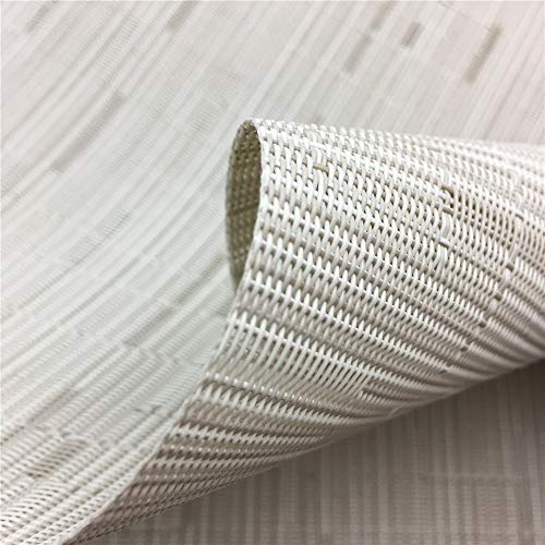 Red-A Placemats Set of 6 for Dining Table Heat-Resistant Washable Place Mats Woven Vinyl Kitchen Table Mats Easy to Clean Cream
