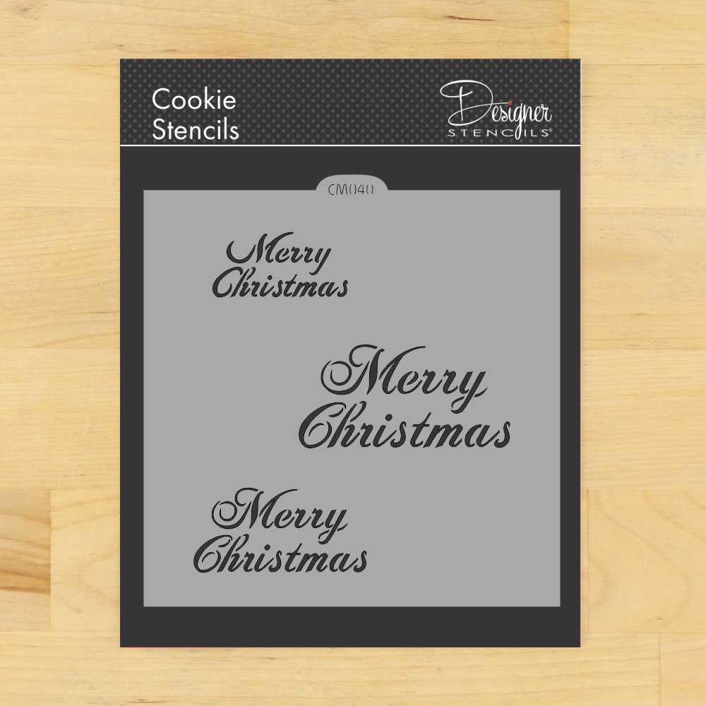 Merry Christmas Cookie And Craft Stencil By Designer Stencils