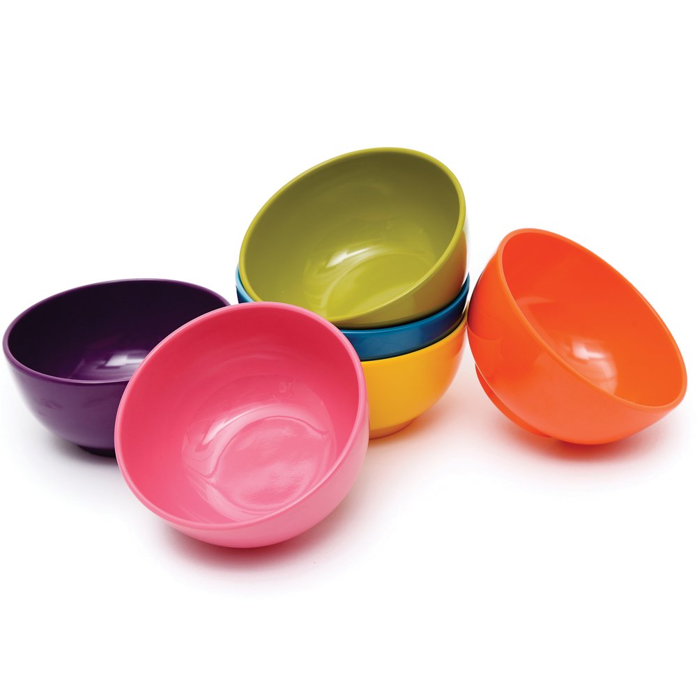 French Bull Melamine Mini Bowls, 6-Piece Set, Small Serving Bowl - Snack, Condiment, Dip, Dessert, Ice Cream - Shatter Proof, Fo