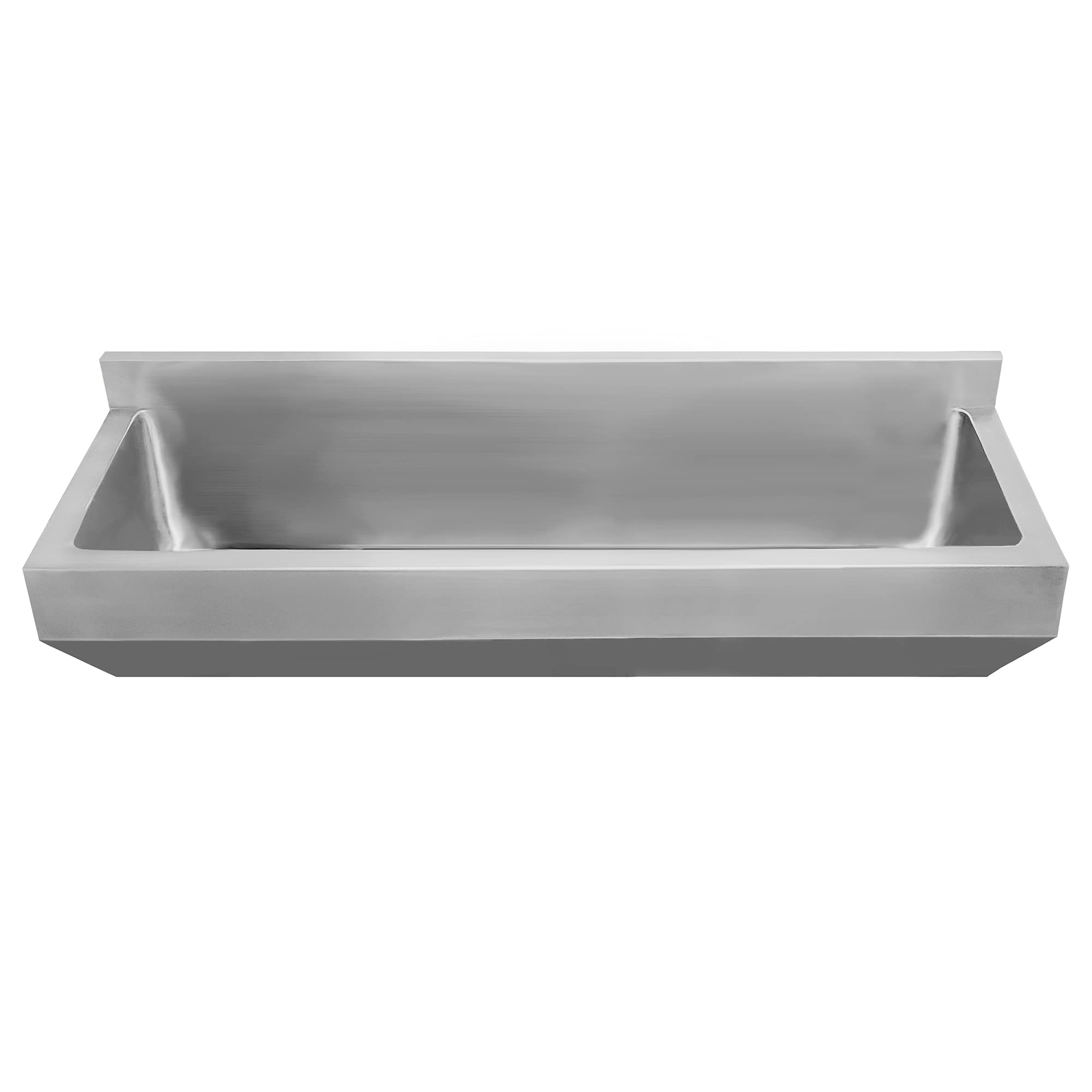 Whitehaus Whnc4513L-Bss Noah'S Collection 47 1/4-Inch Commercial Wall Hung Laundry-Scrub Sink, Brushed Stainless Steel