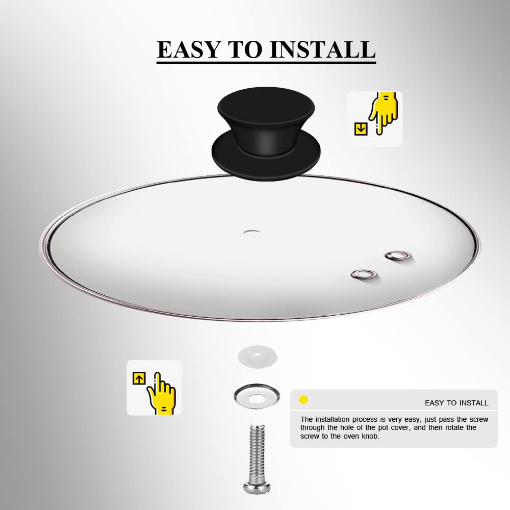 Pot Lid Knob Replacement Silicone Universal Pan Lid Holding Handles, Heat Resistant Dishwasher Safe For Slow Cookers, Skillets A