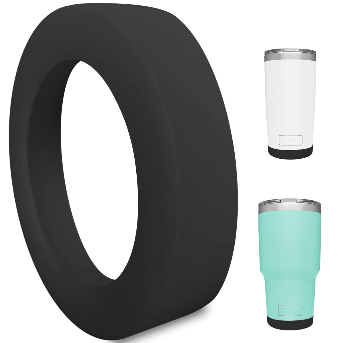 Silicone Boot Sleeve For Yeti Tumbler 30 Oz, 20 Oz - Safer Protection And Less Noise For Yeti Coffee Mug Cup 20Oz 30 Oz - Dishwa