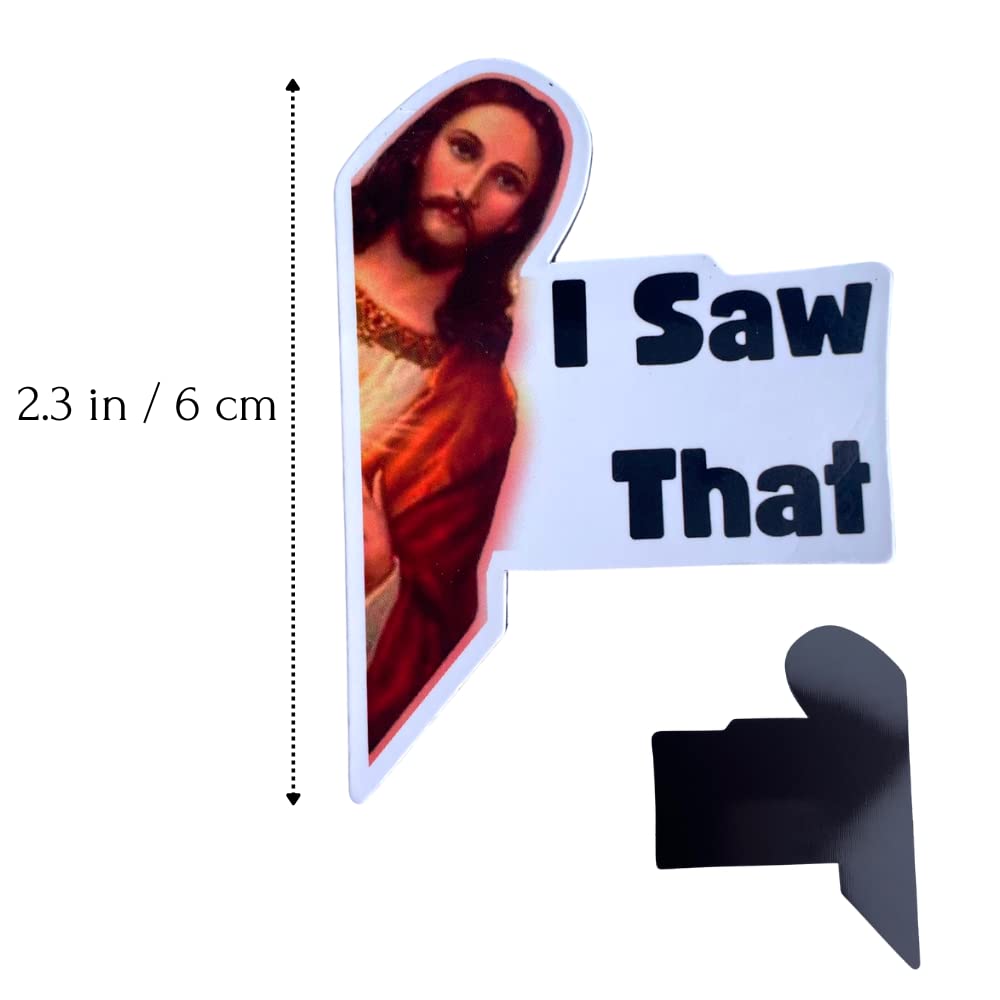 Funny Magnets, Fun Cute Cool Meme Phrase Quote Word Magnet Set For Adults; Applicable On Fridge, Refrigerator & Car With Jesus I