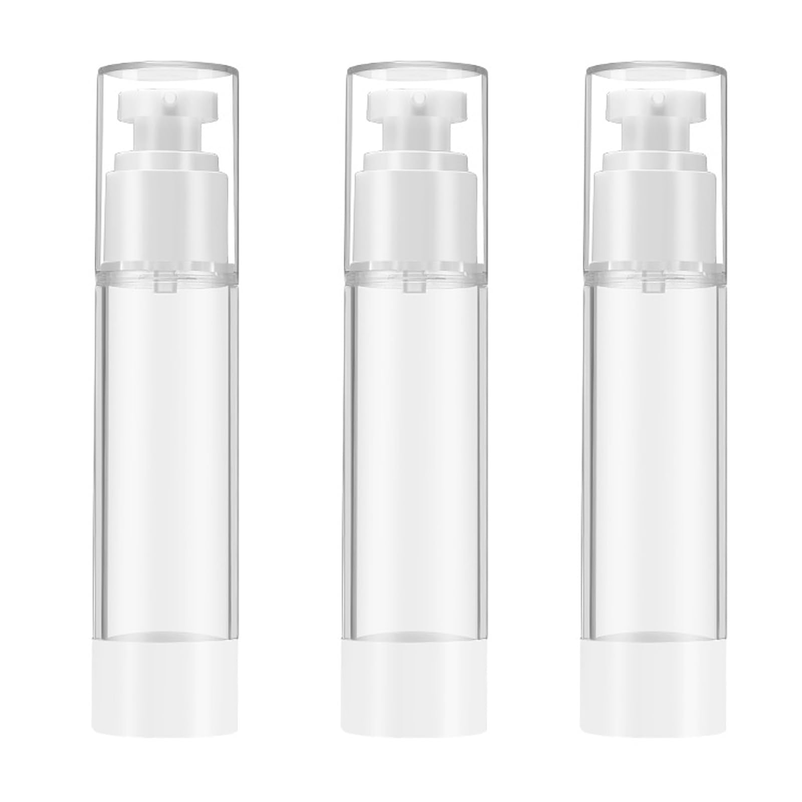 Qeuly 3 Pack Airless Pump Bottles 1 Oz Travel Size Pump Bottle Lotion Container Refillable Cosmetic Pump Dispensers For Foundati