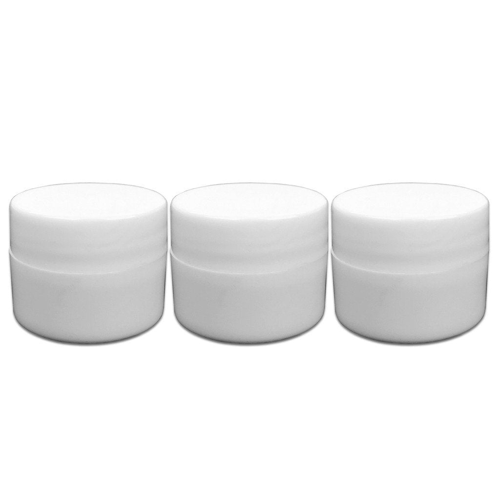 Beauticom 24 Pieces 7G/7Ml (0.25Oz) White Sturdy Thick Double Wall Plastic Container Jar With Foam Lined Lid For Scrubs, Oils, S
