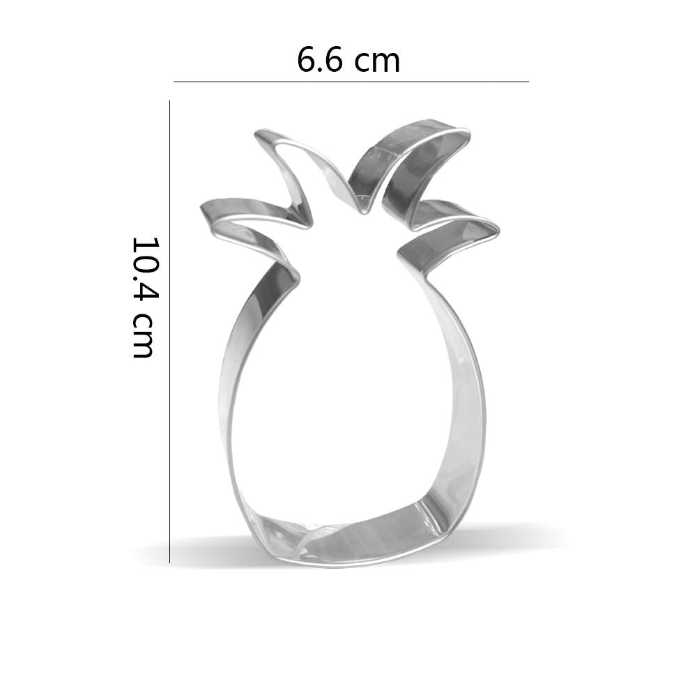 4.1 Inch Pineapple Cookie Cutter - Stainless Steel