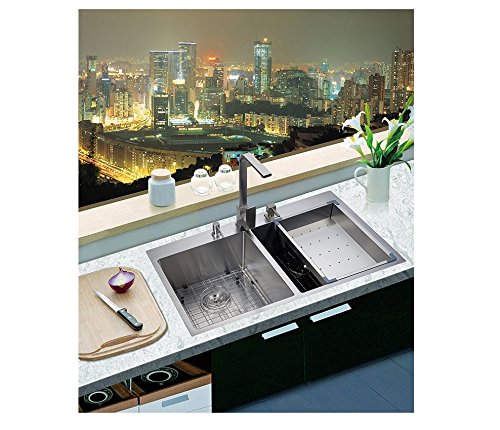 Starstar 18'' Stainless Steel Colander For Kitchen Sink
