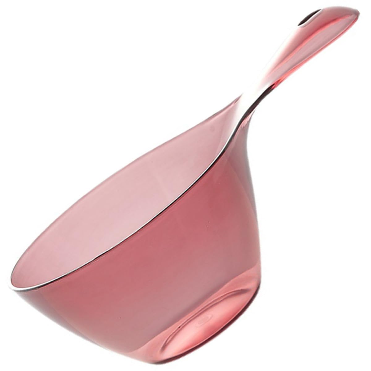 DEARMAMY Red Plastic Water Ladle Long Handle, Reusable Portable Kitchen Water Scoop for Household Cooking and Serving