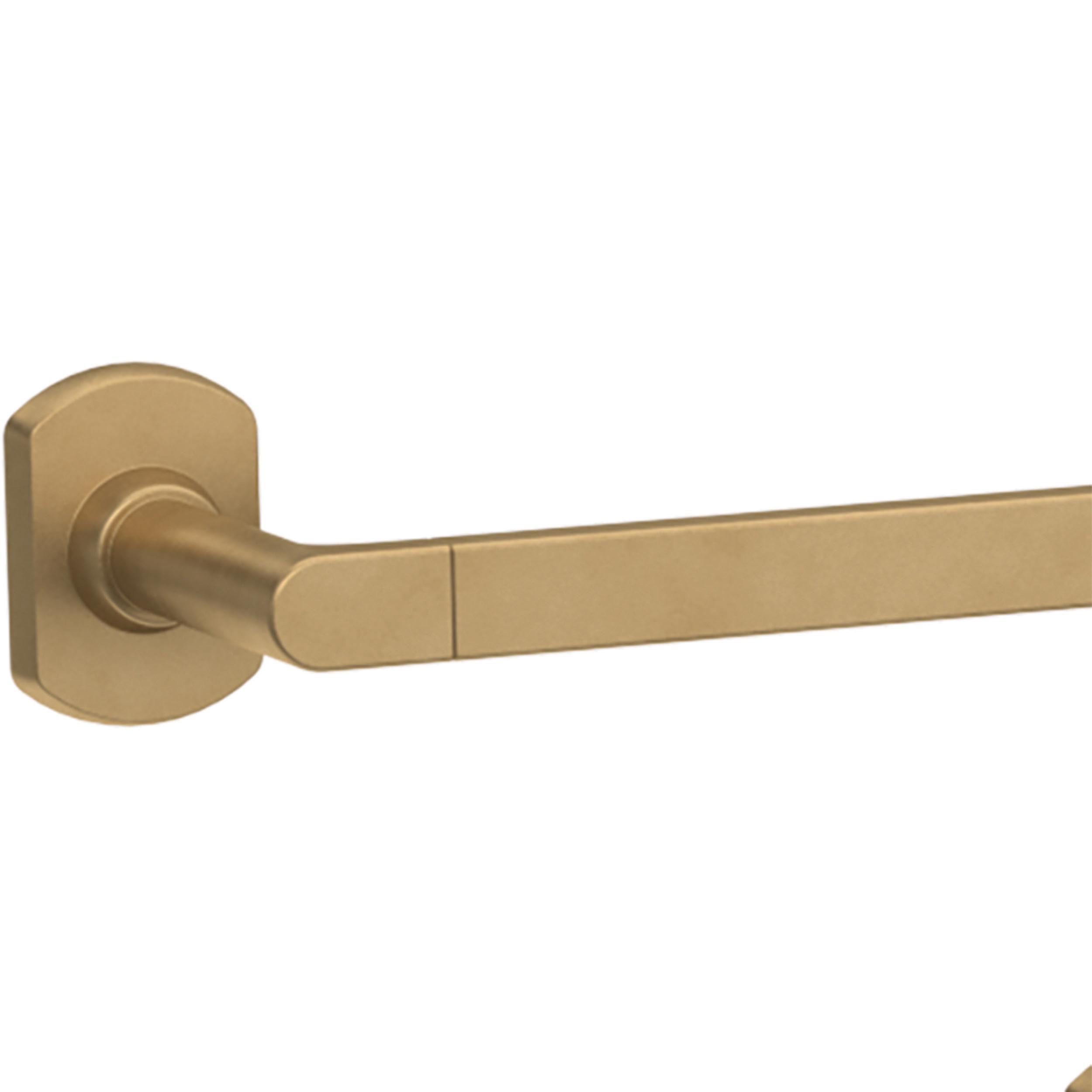 Franklin Brass Granville 4-Piece Bathroom Set Satin Gold 18 Towel Bar W/ 6 Extender, Toilet Paper Holder, Hand Towel Holder, Hoo