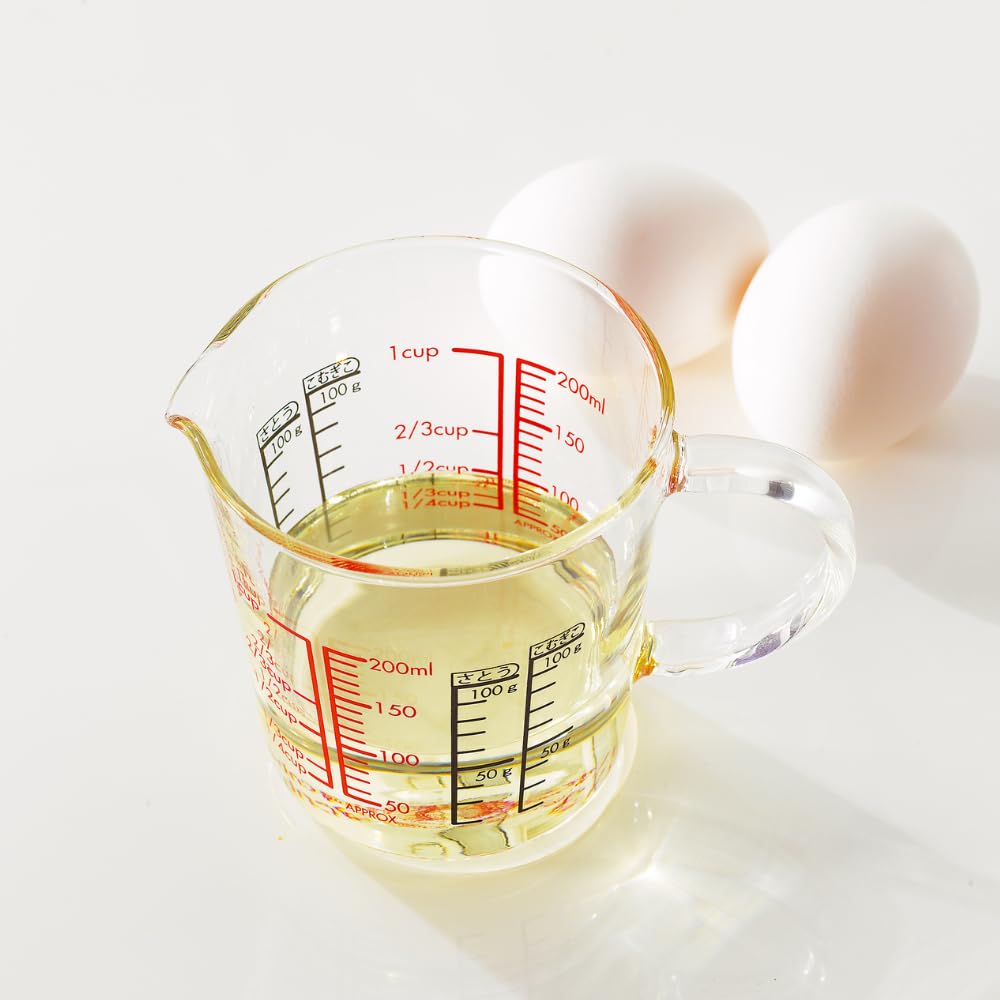 Hario Heatproof Glass Measuring Cup With Handle, 200Ml