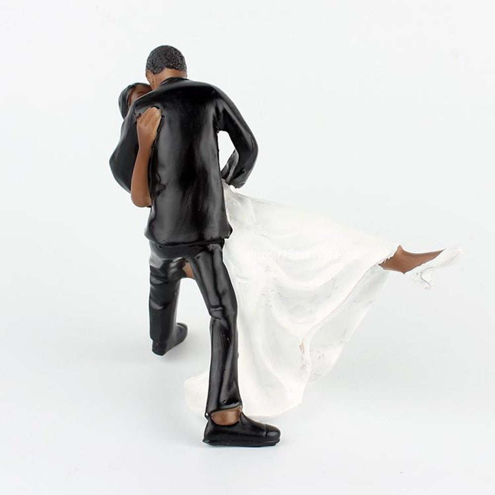 Riverbyland Dancing Couple African American Figurine Wedding Cake Topper