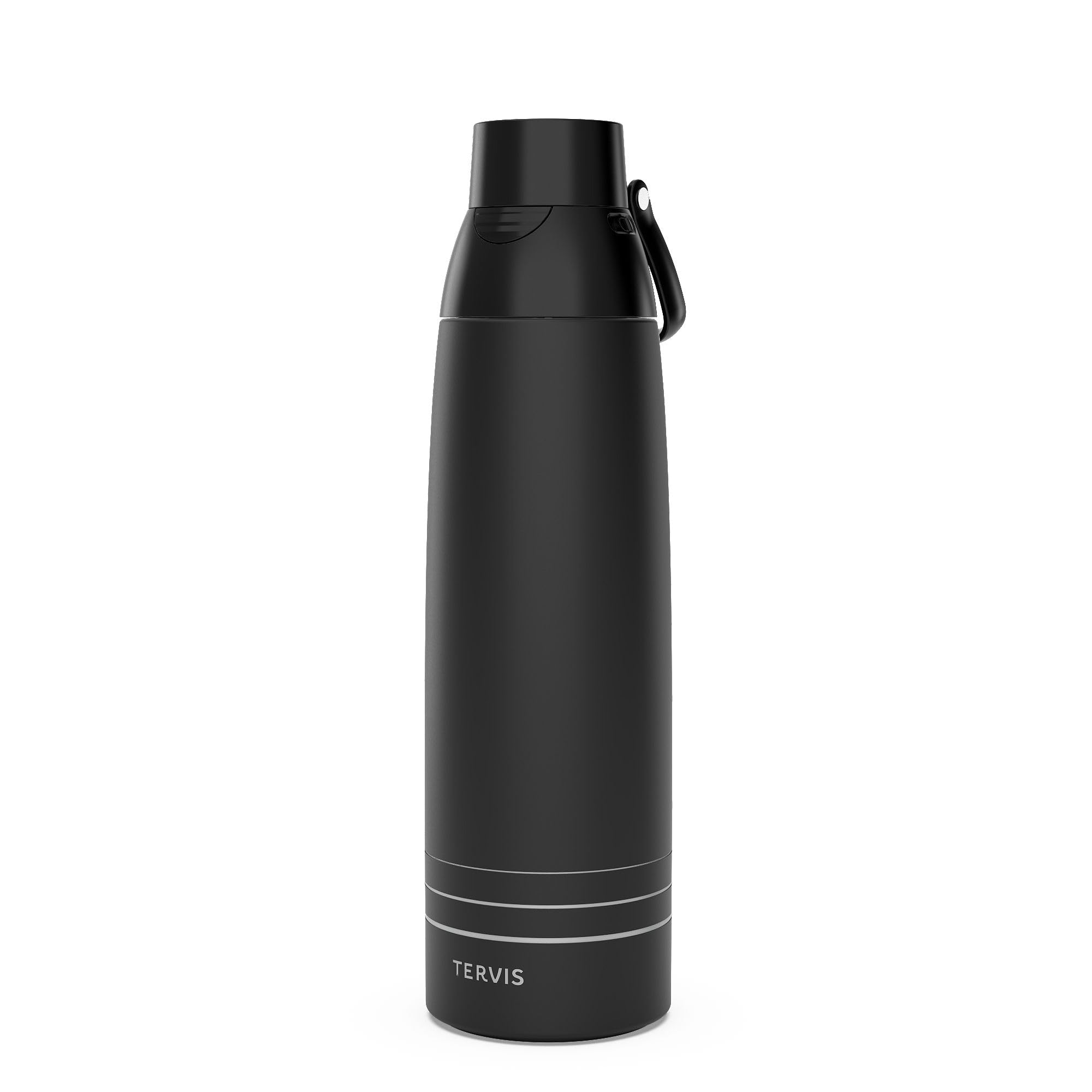 Tervis Venture Water Bottle Onyx Shadow Powder Coated Triple Walled Insulated Tumbler Travel Cup Keeps Drinks Cold & Hot, 36oz, 