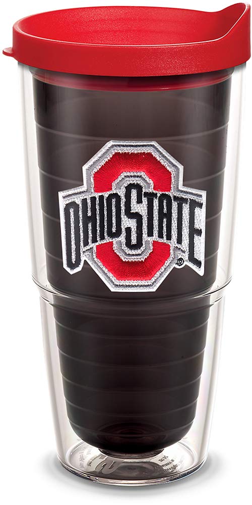 Tervis Made In Usa Double Walled Ohio State Buckeyes Insulated Tumbler Cup Keeps Drinks Cold & Hot, 24Oz, Emblem - Quartz